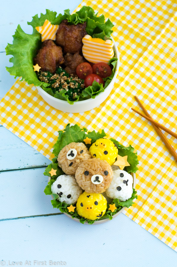 Rilakkuma Rice Balls Bento Love At First Bento