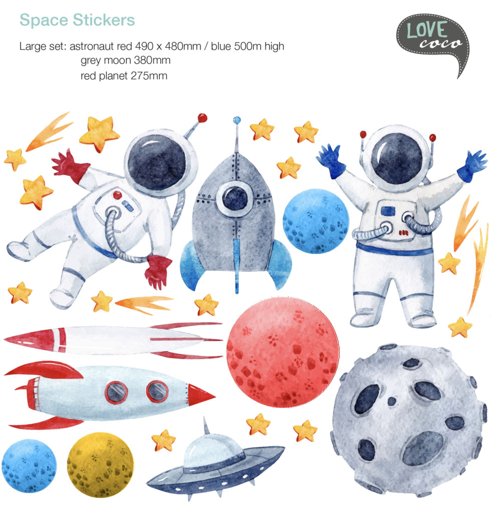 Space Wall Stickers Lovecoco