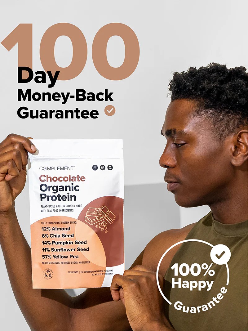 Complement Chocolate Organic Protein The World's Cleanest PlantBased Protein Powder