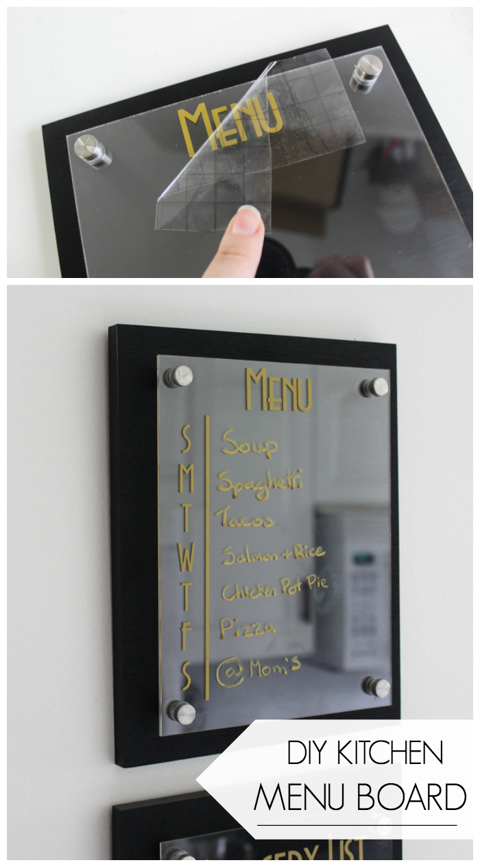 DIY Kitchen Menu Board [with your Cricut!] Love Create Celebrate