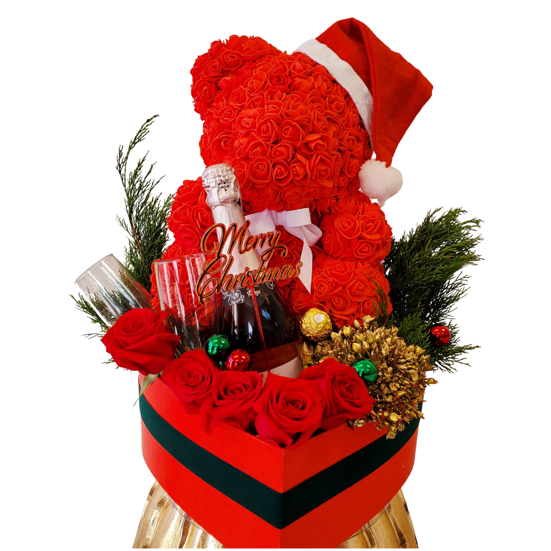 C008 Merry Christmas Love Flowers Miami