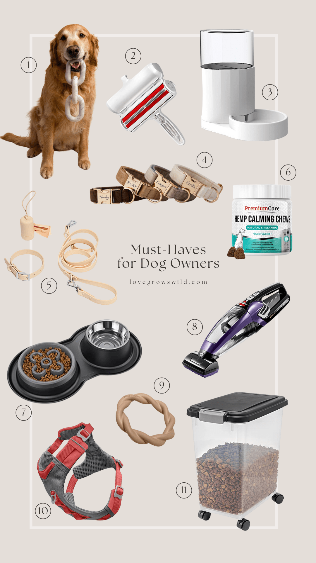 MustHaves for Dog Owners Love Grows Wild