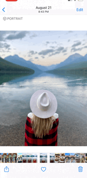 How to change the f-stop on iPhone after taking a photo
