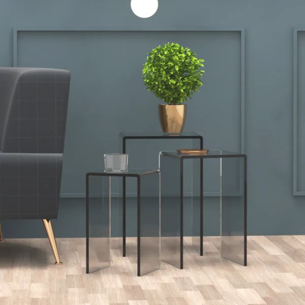 Perspex side tables in 3 sizes Style for any room