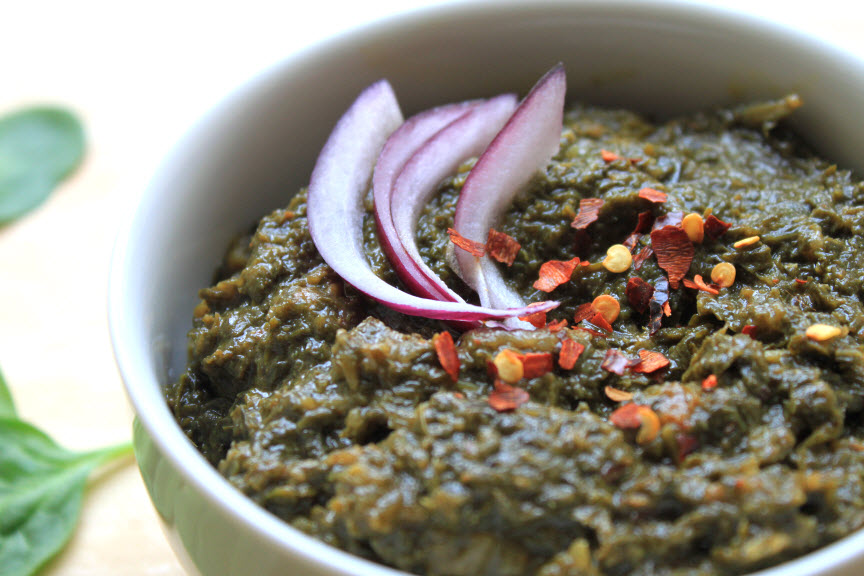 Sarson ka saag slow cooked mustard greens and spinach