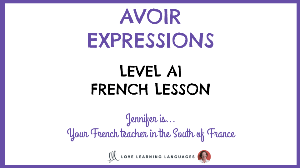 French Avoir Expressions Love Learning Languages