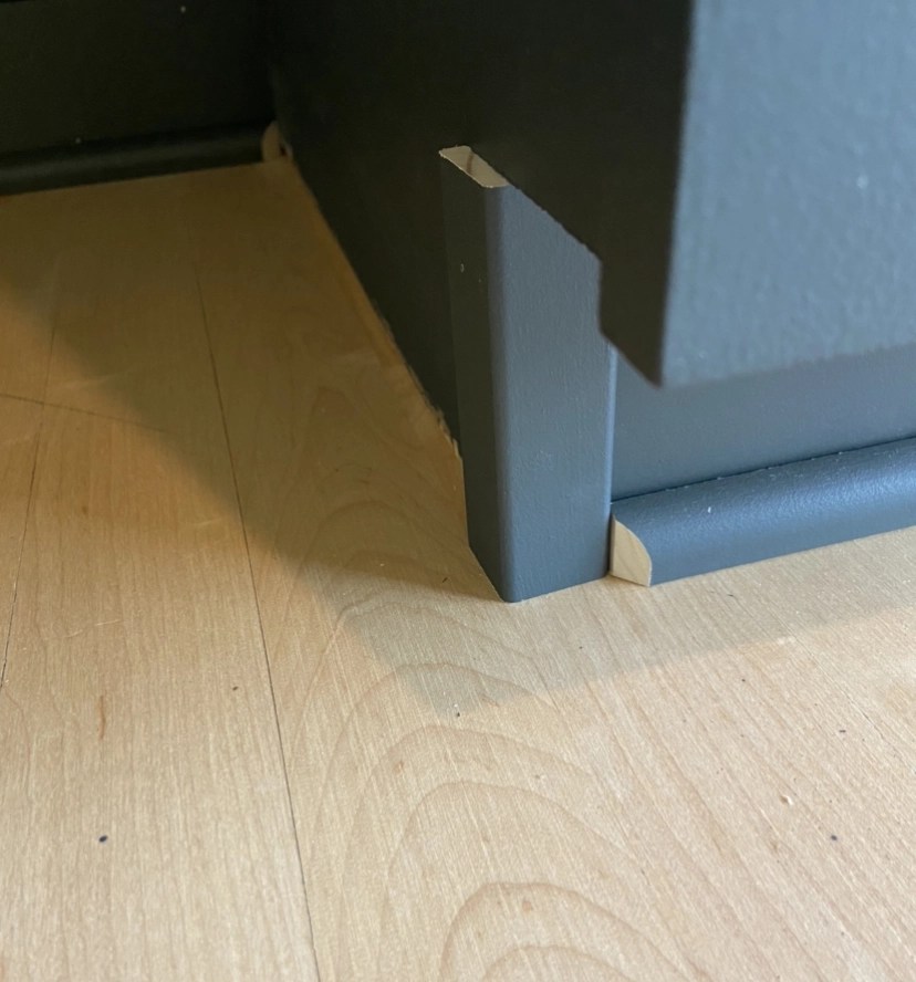 One Room Challenge Week 4 Trimming out the slat wall and base