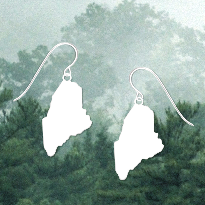 State of Maine Drop Earrings Lovell Designs Jewelry in Maine