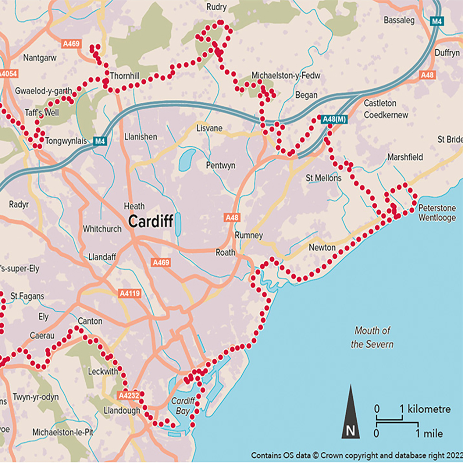 Longdistance walking maps Lovell Johns