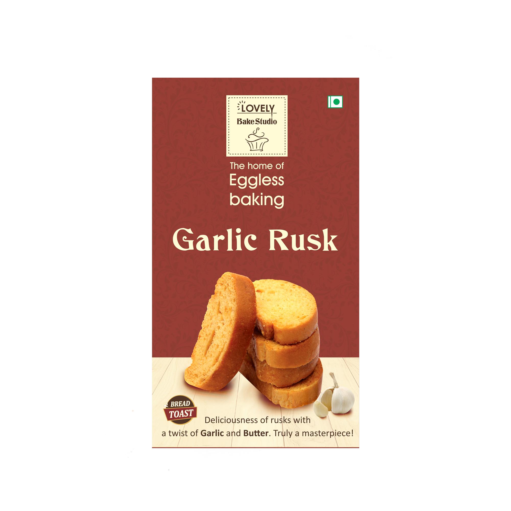 Garlic Rusk (200 gms) Lovely Bake Studio