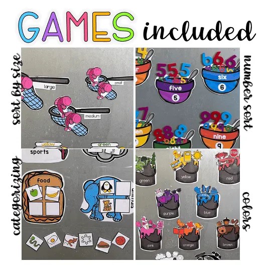 Games for the Center Lovely Commotion Preschool Resources