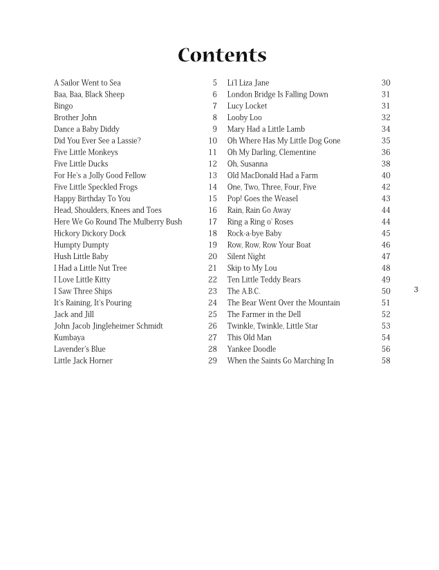 3 Chord Mandolin Songbook 50 Timeless Children Songs with Tabs and Chords