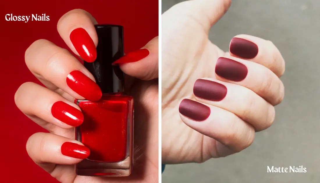 Matte vs. Glossy Nails A Side by Side Comparsion Lovely Nails And Spa