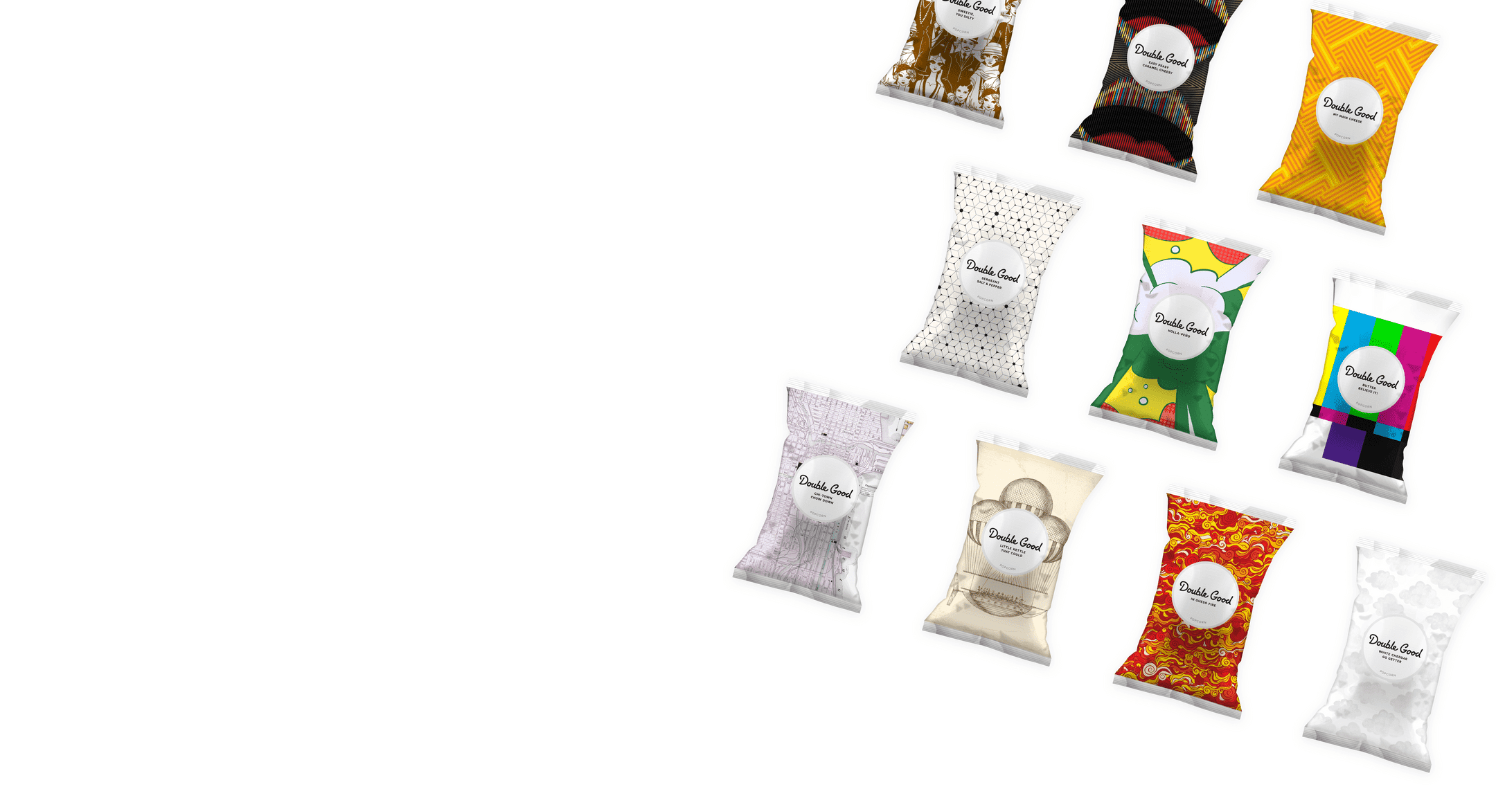Double Good Popcorn, Double Good Packaging