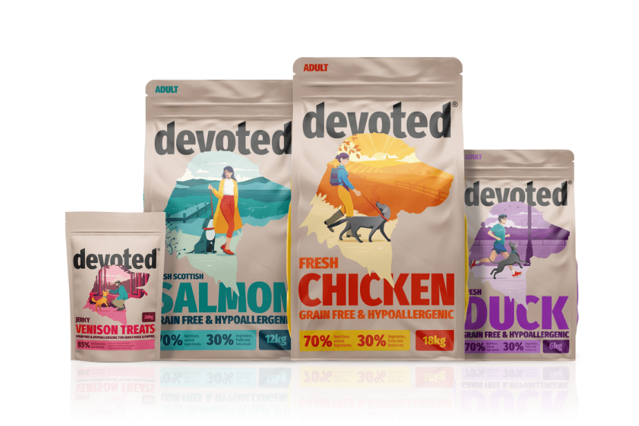 Branding And Packaging Design Devoted Pet Food