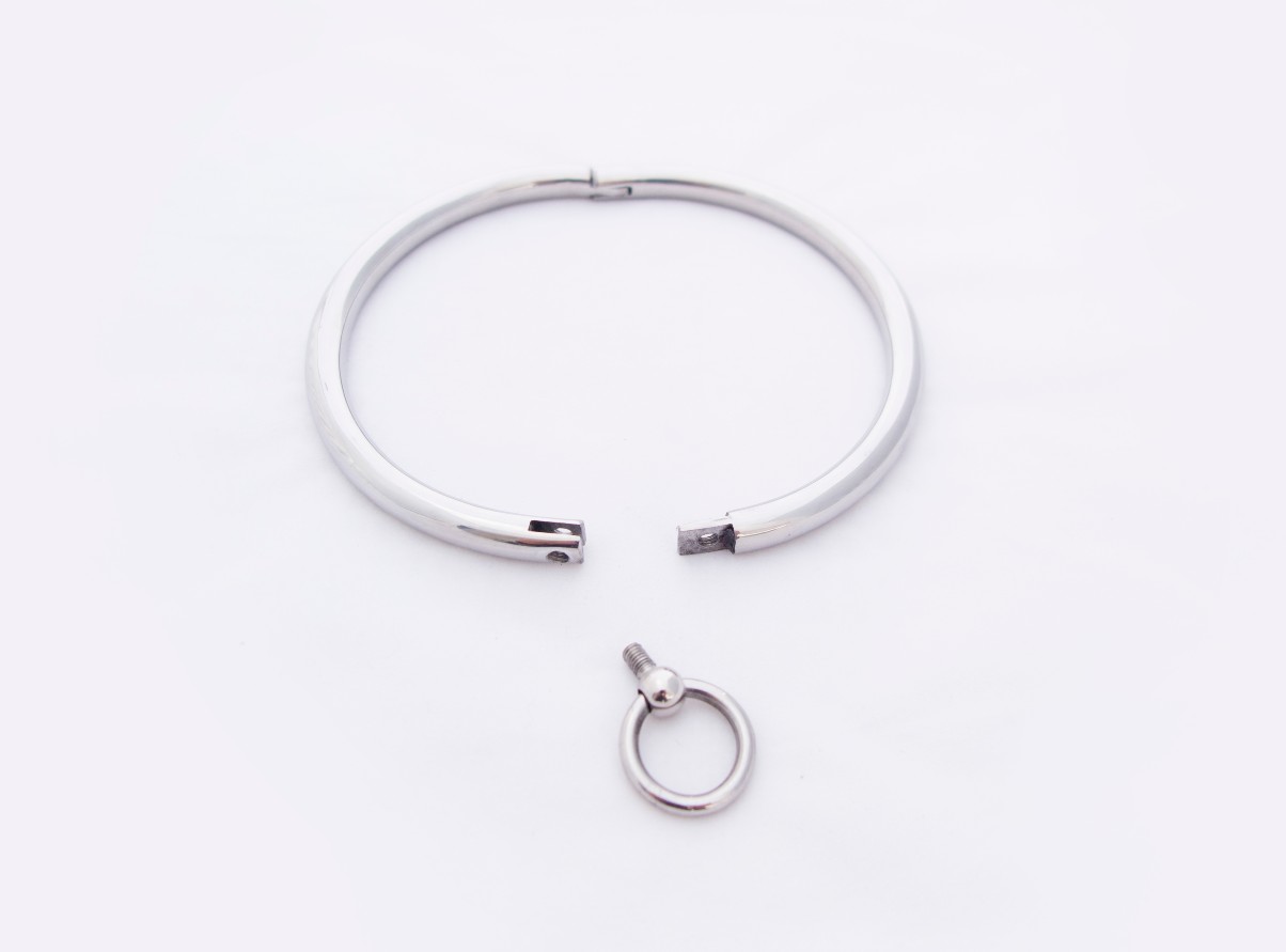 Eternity Collar in Solid Stainless Steel Metal Bondage and Fetish Toys