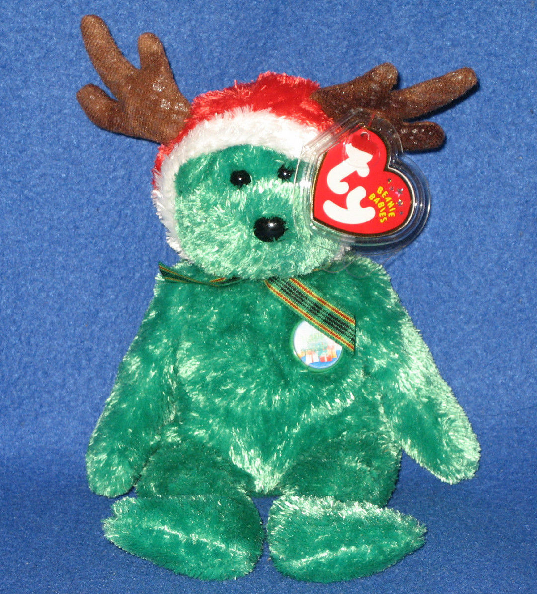 2002 Holiday Teddy Bear Ty Beanie Babies Love My Beanies