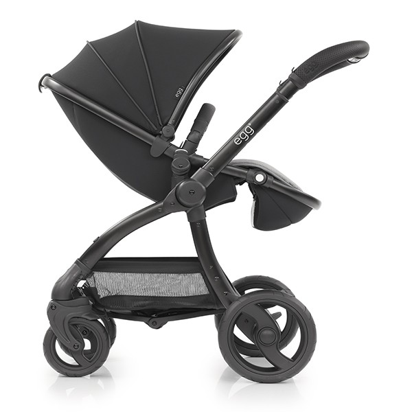 egg pram all black