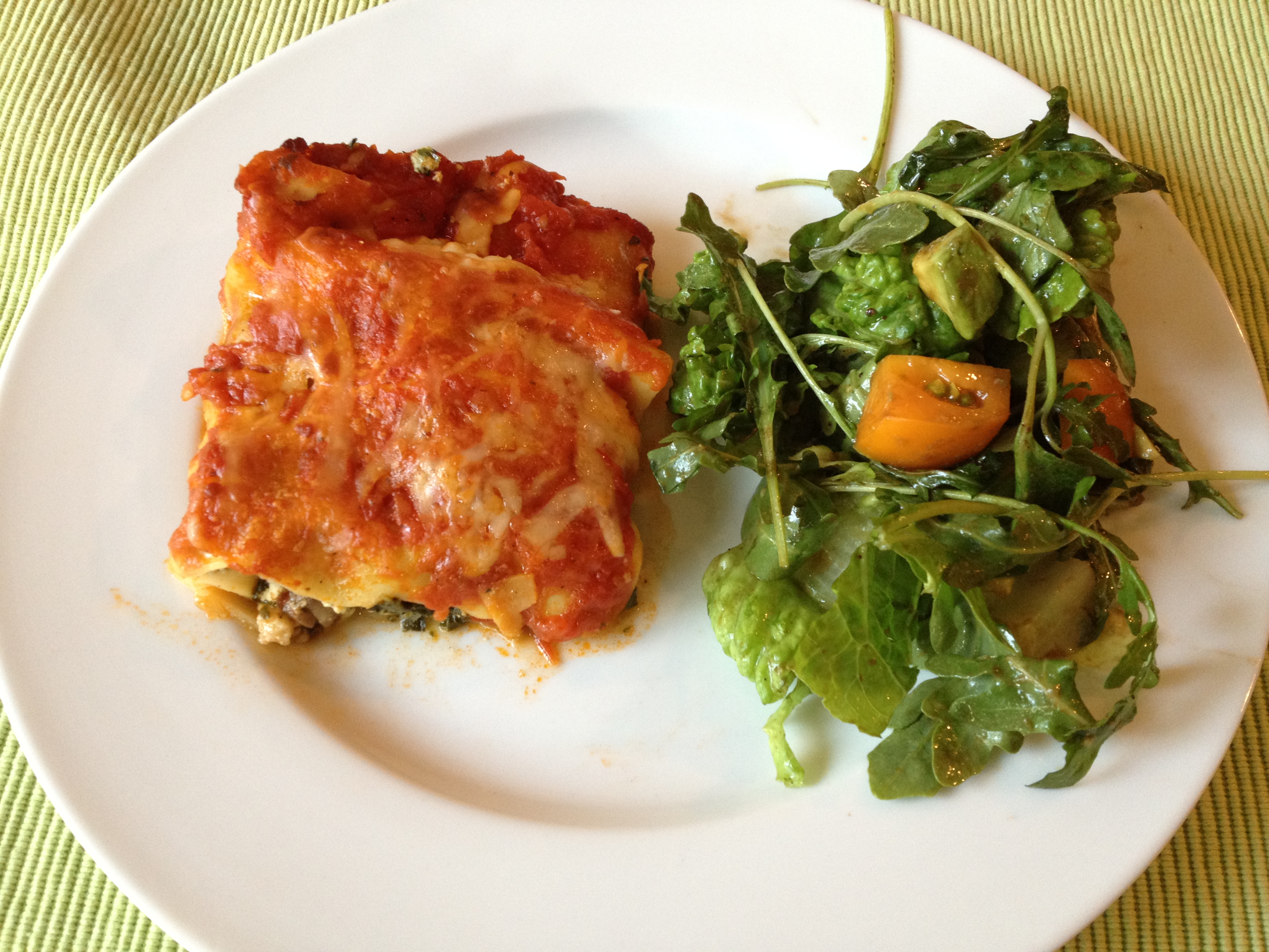 Lasagna with Heirloom Tomatoes, Spinach and Kale Juicy Bites