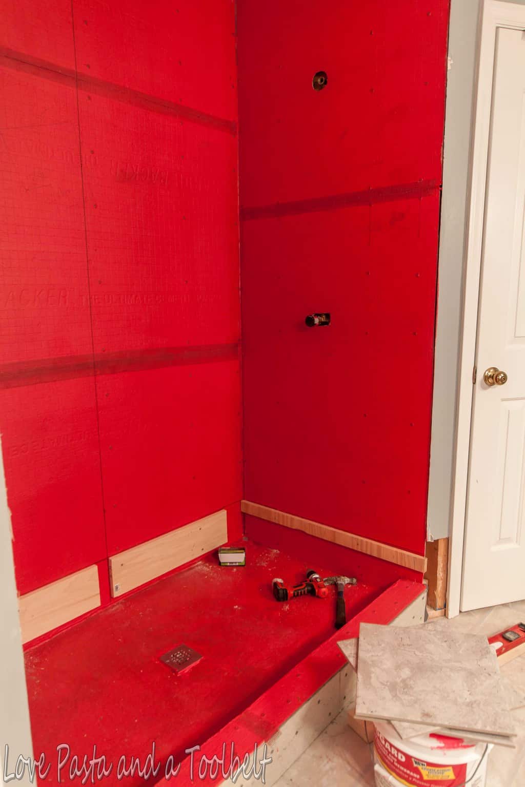 DIY Tile Shower Before and After Love, Pasta, and a