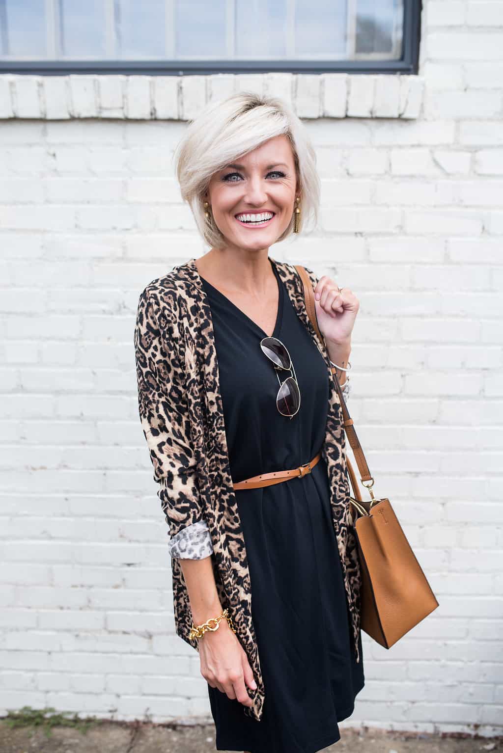 Leopard Print Cardigan Loverly Grey