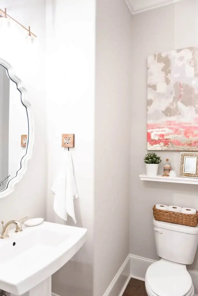 Half Bathroom Refresh with Home Depot Loverly Grey
