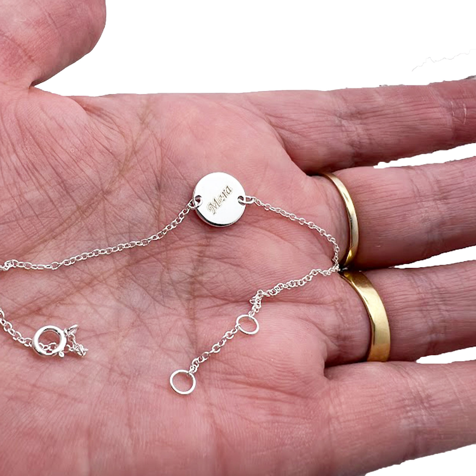 Personalised Sterling Silver Bracelet Love Story