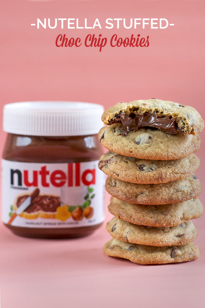 Nutella Stuffed Choc Chip Cookies with Sea Salt Love Swah