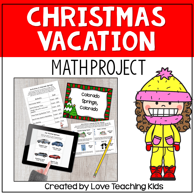 Plan a Christmas Vacation Math Project Love Teaching Kids