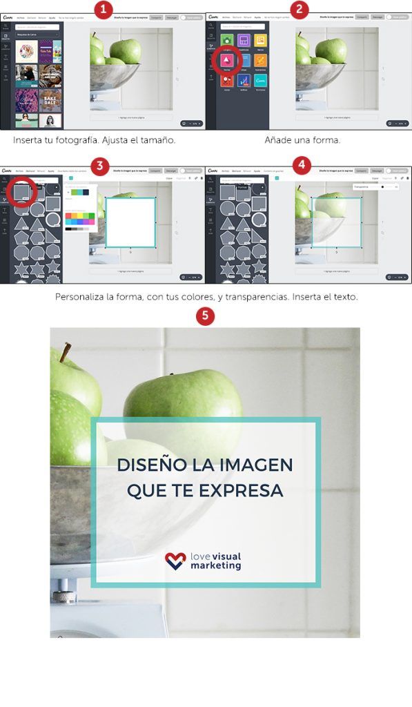 Cómo crear tus propias imágenes Tutorial Love Visual Marketing