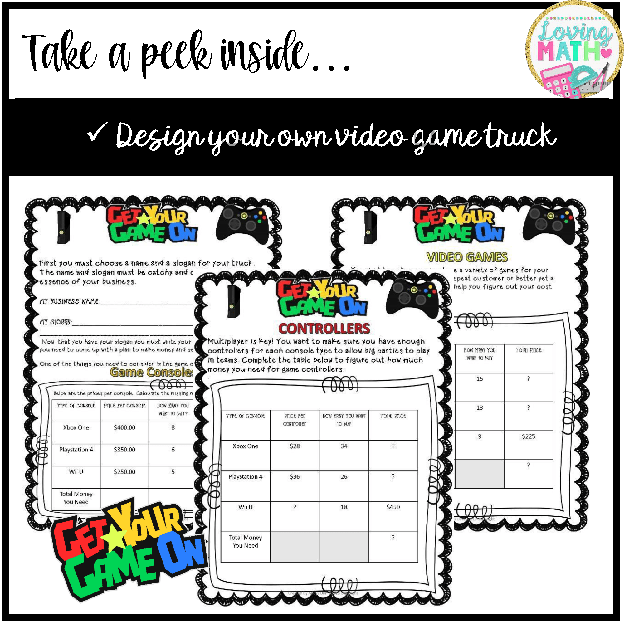 Multiplication and Division Project Based Learning Loving Math