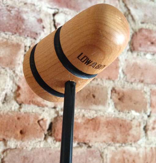 Standard Collection Wood Bass Drum Beater Natural with Black Stripes