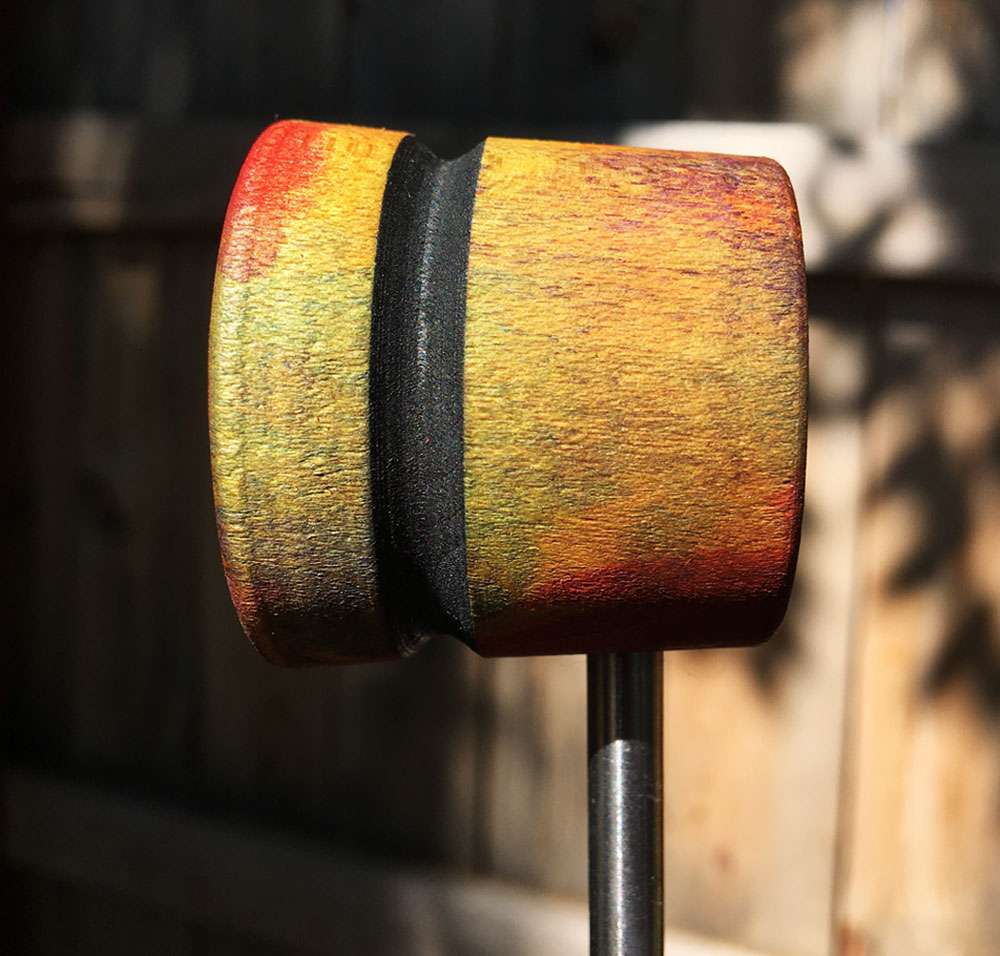 Garden Garden Wood and Leather Bass Drum Beater Low Boy Custom Beaters