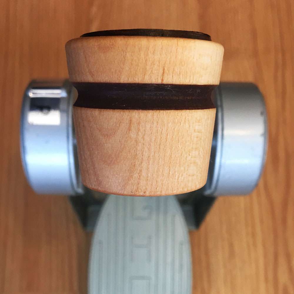 Wood & Leather Lightweight Bass Drum Beater Natural w/Brown Stripe