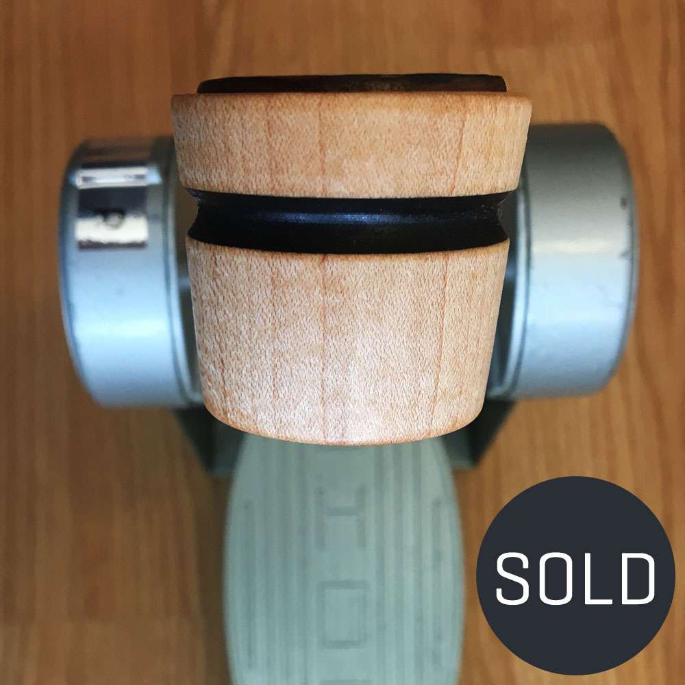 Wood & Leather Lightweight Bass Drum Beater Natural w/Black Stripe