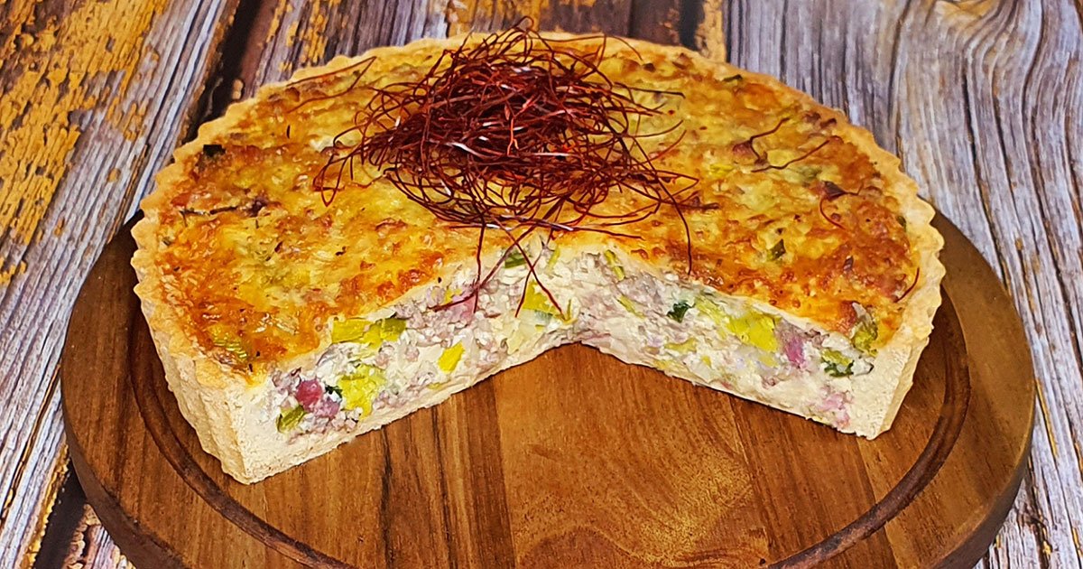 Rezept Hackfleisch Lauch Quiche lowcarb glutenfrei keto Dr. Almond