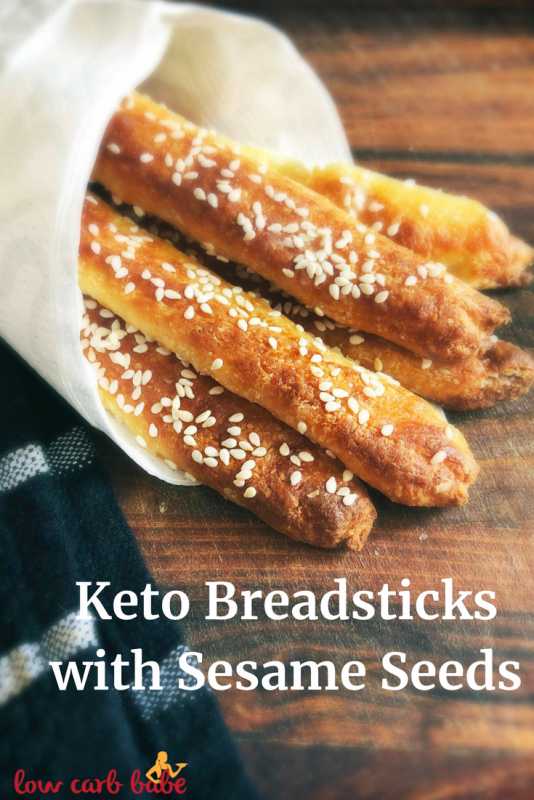 Keto Breadsticks with Sesame Seeds
