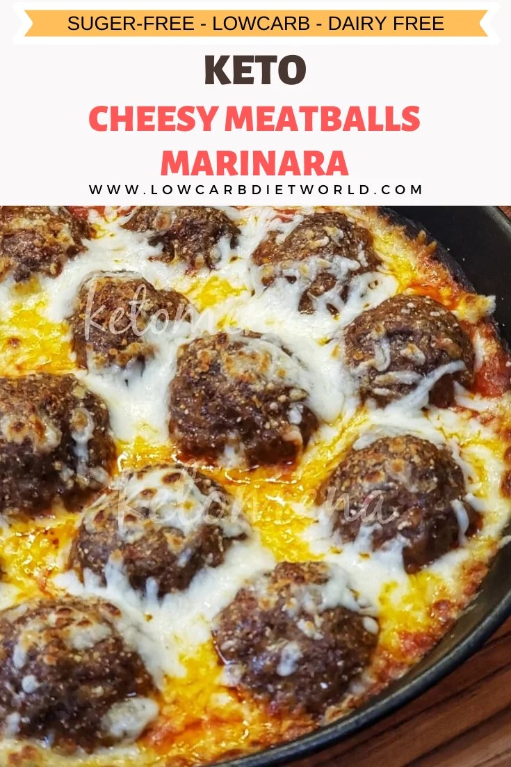Keto Cheesy Meatballs Marinara⁠ LowCarbDietWorld
