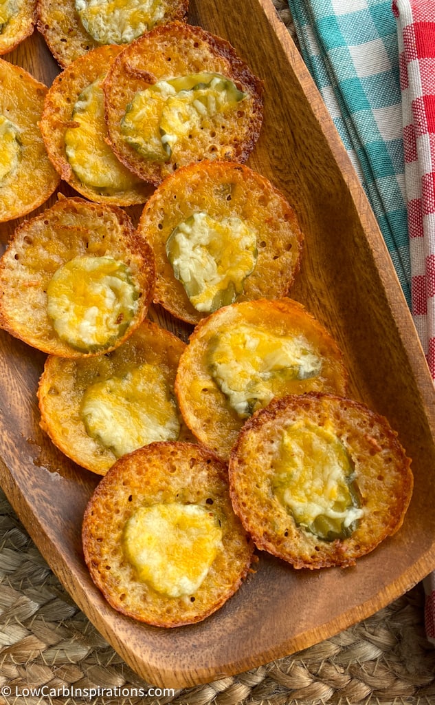How to Make Crispy Cheese Pickle Chips Low Carb Inspirations