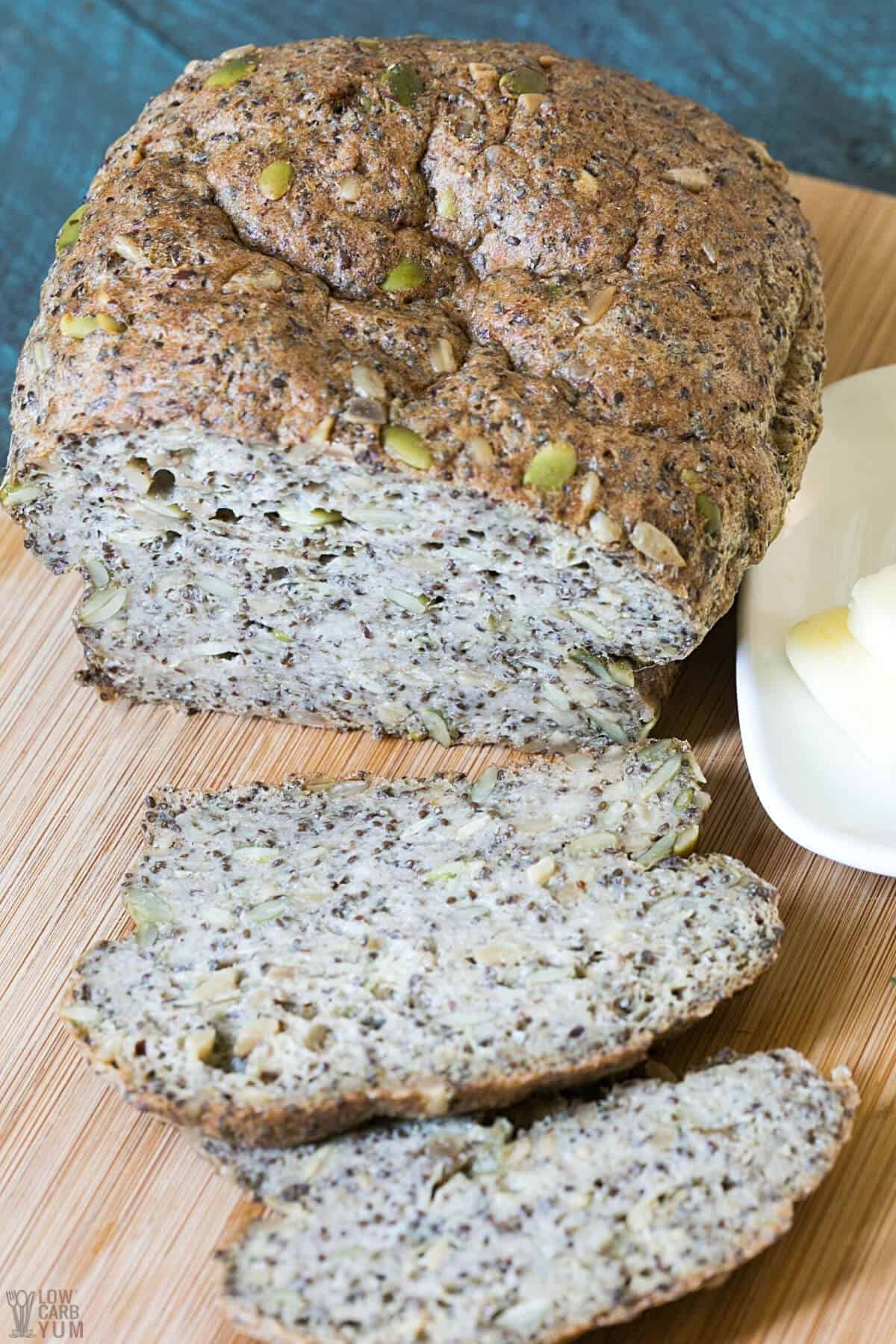 Pumpkin Seed Bread With Sunflower And Psyllium Seeds Low Carb Yum