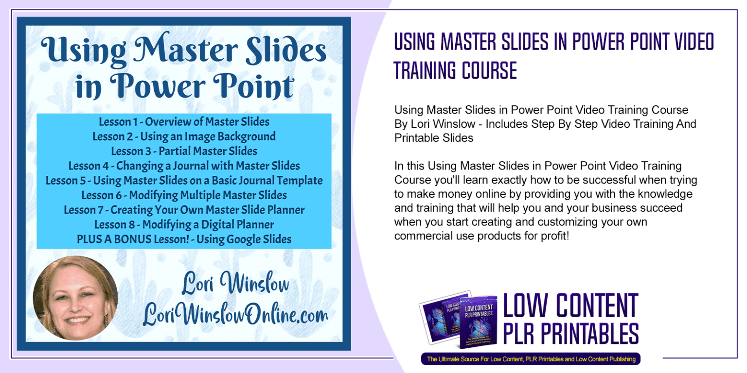 Using Master Slides in Power Point Video Training Course PLR Course