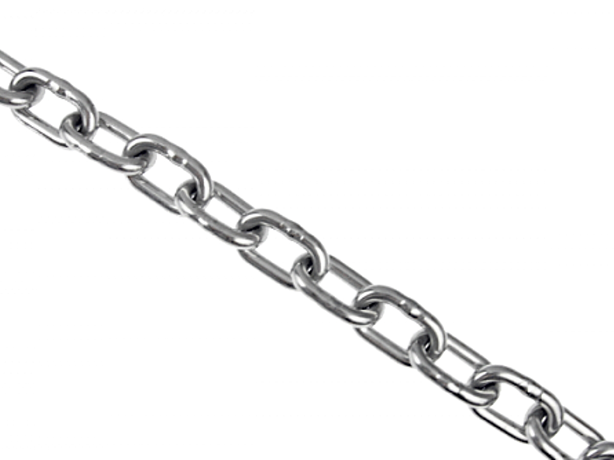 2.0mm Welded Medium Link G316 Stainless Steel Chain for shopfitting
