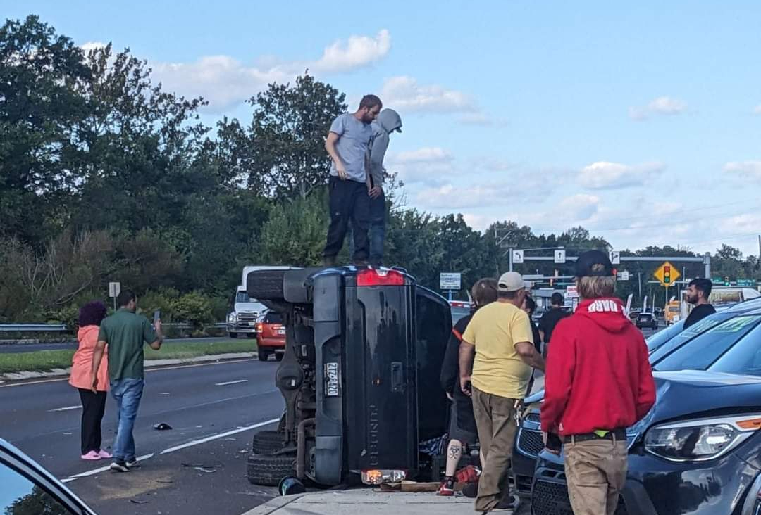 Pickup Truck Rolls, Other Vehicles Damaged in Rt 13 Accident, Bristol