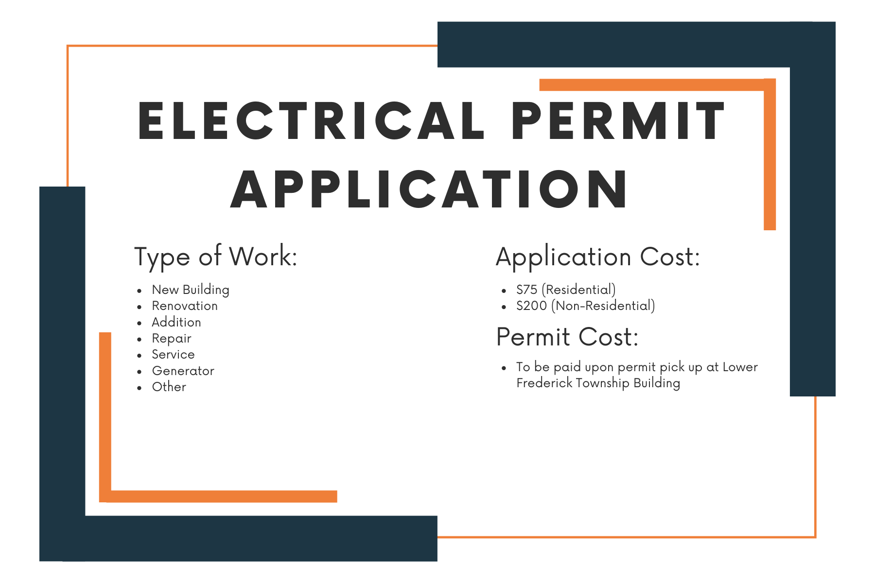 Permits Lower Frederick Township