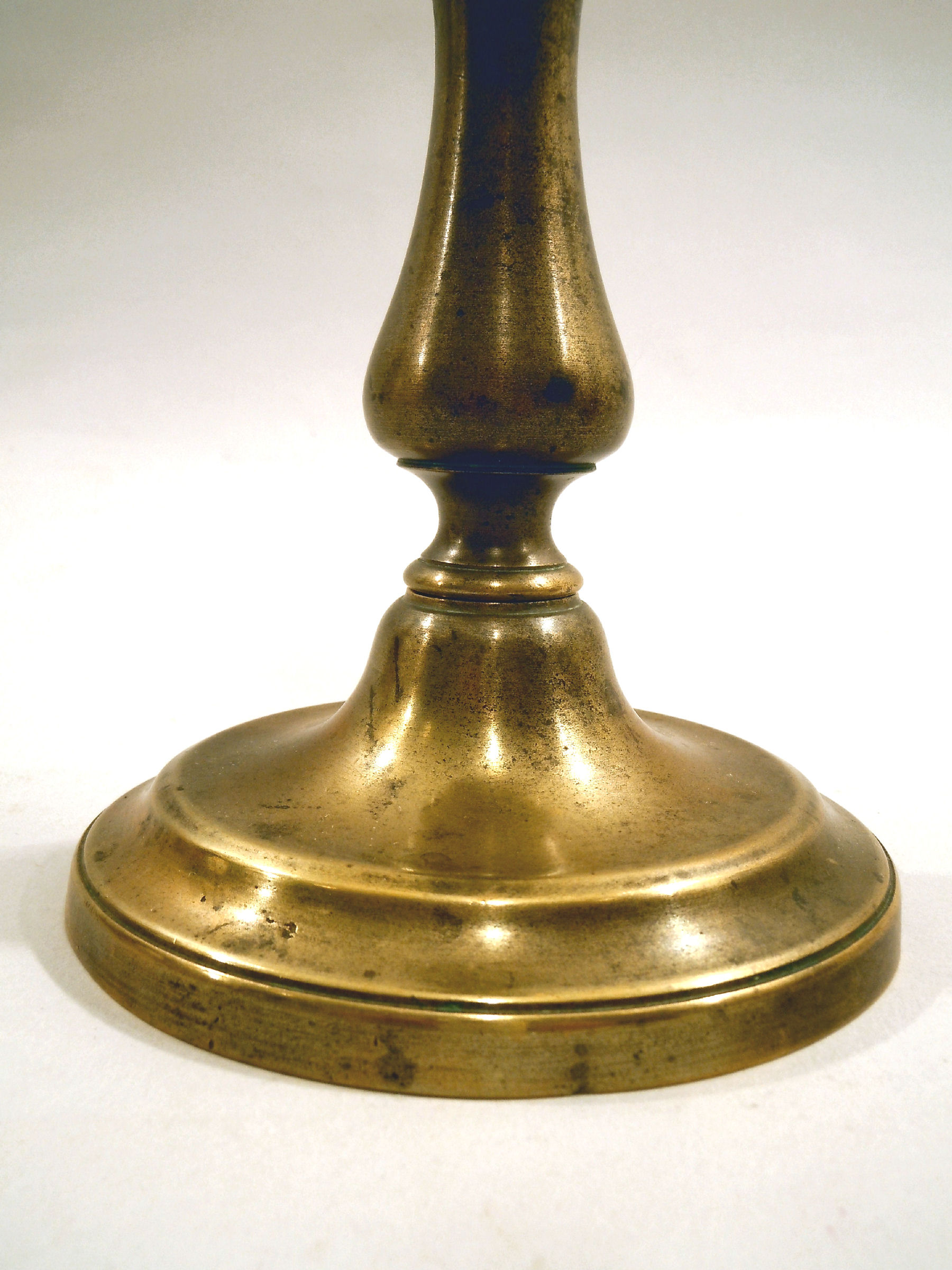 CANDLESTICK BRASS OIL LAMP American Antiques