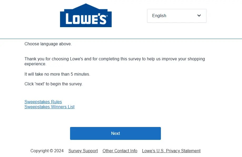 Lowes Survey Win 500(03)