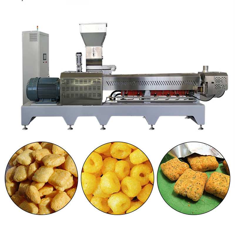 The snack food production line can produce various snacks.