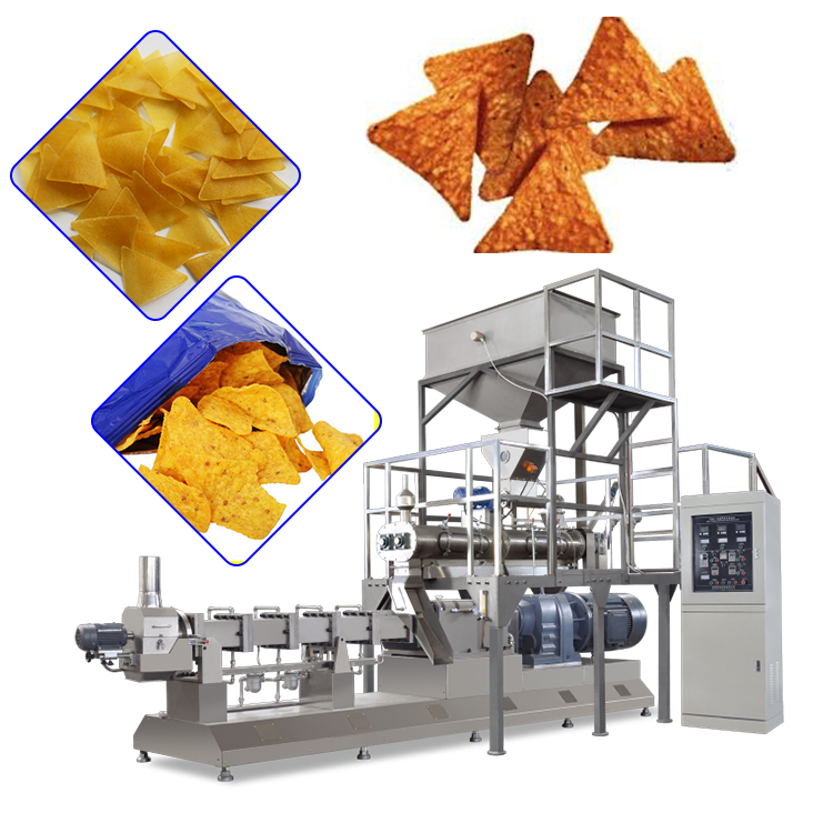 The snack food production line can produce various snacks.