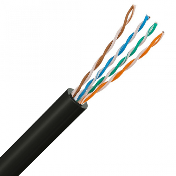 CAT5E External Copper Cable 305m Black Loyal Security