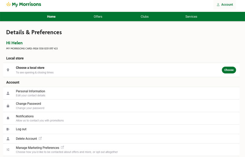 How to register for a My Morrisons Card and how to sigh in